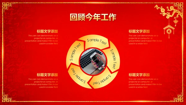 喜庆中国红企业年会颁奖晚会PPT模板