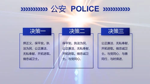 大气公安警察年终工作总结新年PPT