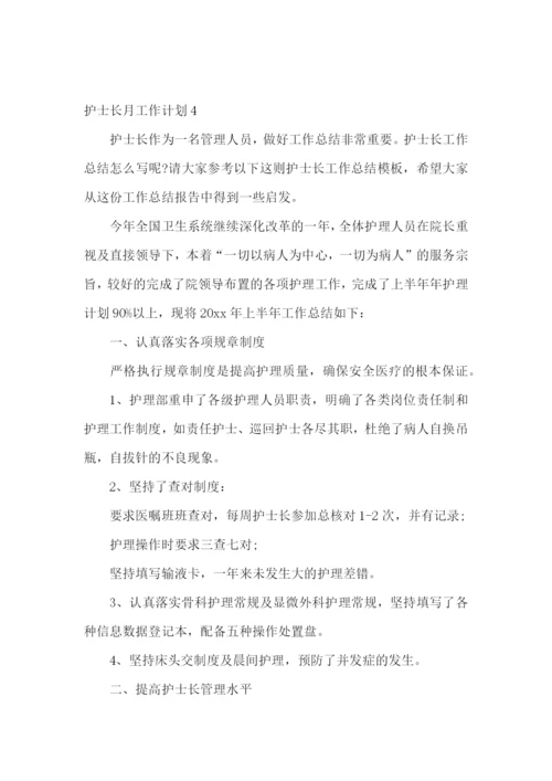 护士长月工作计划.docx