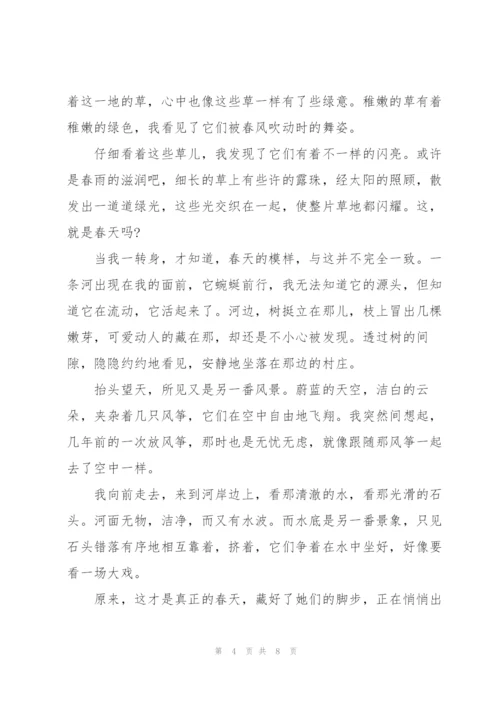 遇见春天一年级作文5篇.docx