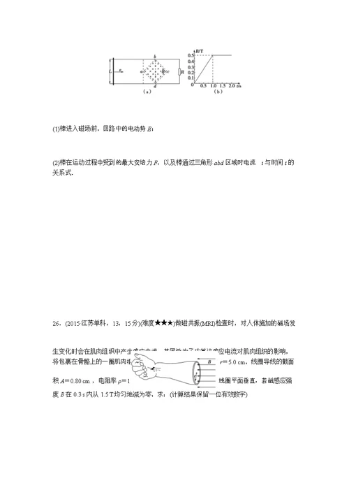 电磁感应大题欣赏