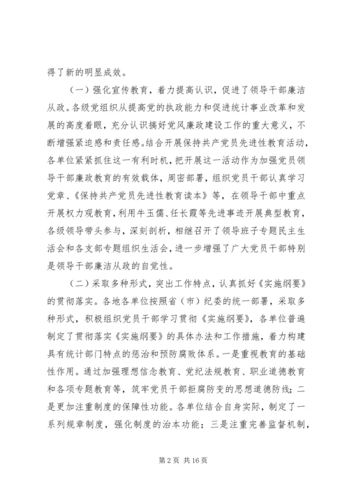 在全省统计系统纪检监察工作会议上的工作报告.docx