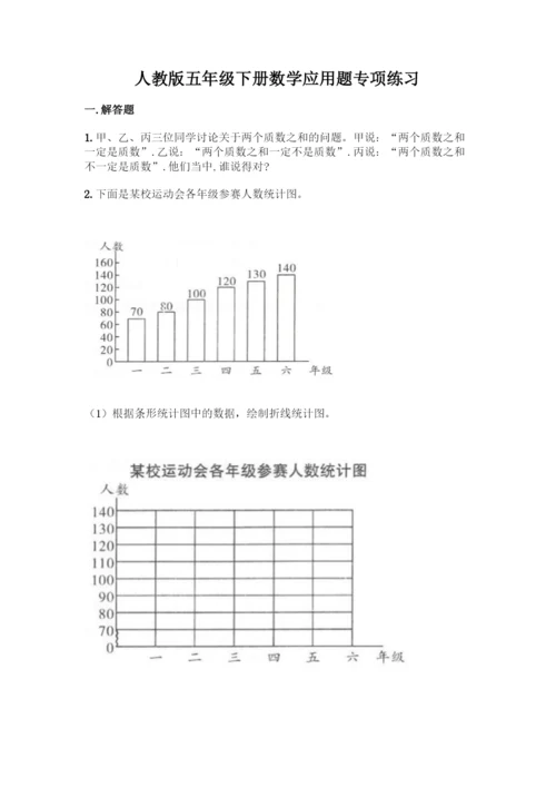 人教版五年级下册数学应用题专项练习精品(典型题).docx