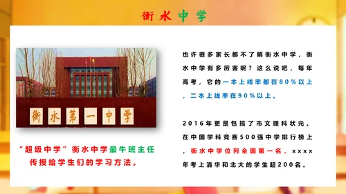 衡水中学自我管理自律教学PPT模板
