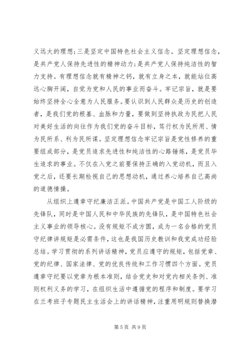 学习合格党员的标准心得体会范文.docx