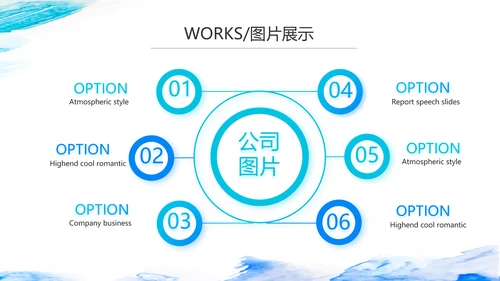 蓝色大气公司产品介绍图片展示宣传PPT