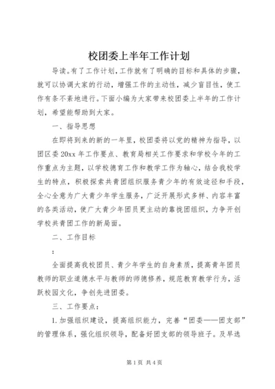 校团委上半年工作计划.docx