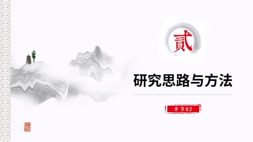 水墨中国风简约大学生毕业答辩通用模板PPT