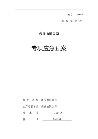 煤业有限公司专项应急预案.docx