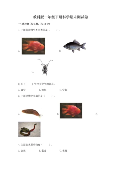 教科版一年级下册科学期末测试卷及完整答案【考点梳理】.docx