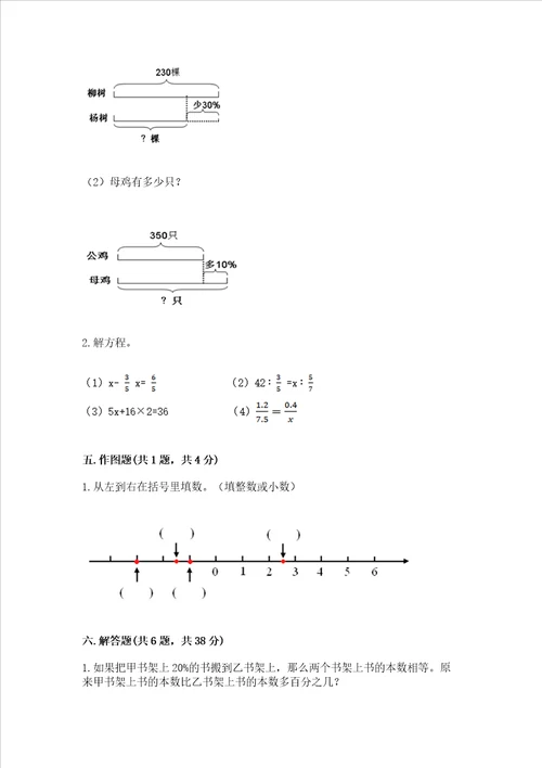 小学升初中六年级数学考试试卷含答案（满分必刷）