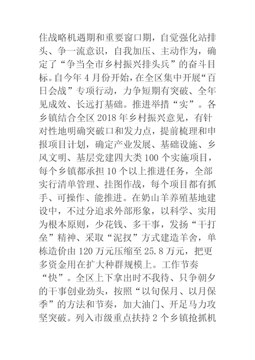 2019年推进乡村振兴典型经验交流汇报