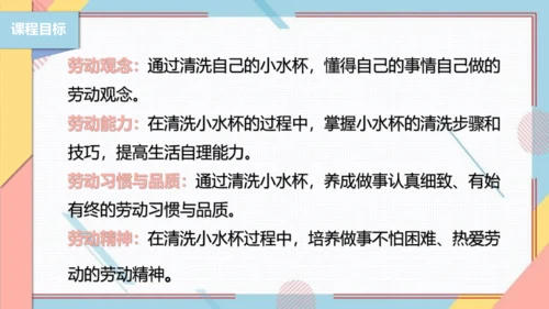 【北师大版】二年级《劳动实践指导手册》第1课《清洗我的小水杯》课件