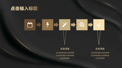 黑色纹理风布艺质感职场总结汇报PPT模板