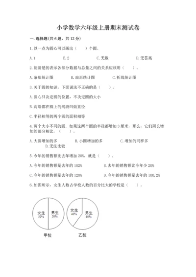 小学数学六年级上册期末测试卷含完整答案【有一套】.docx
