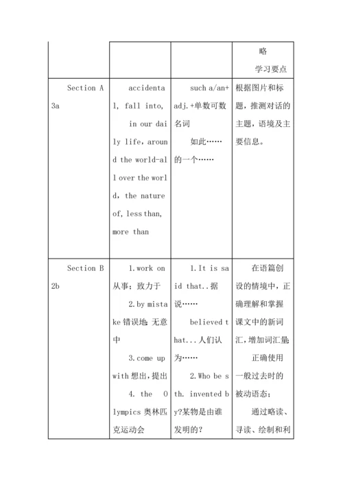 人教版九年级英语全一册Unit6大单元教学设计.docx