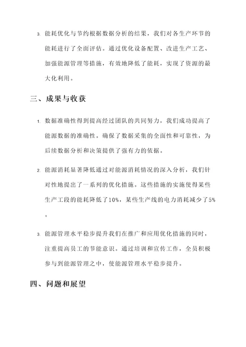 能源统计重点工作汇报总结