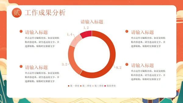 国潮国风插画兔年年终总结PPT模板
