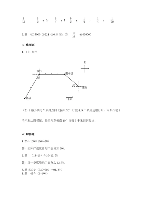 小学六年级数学上册期末考试卷（考试直接用）.docx