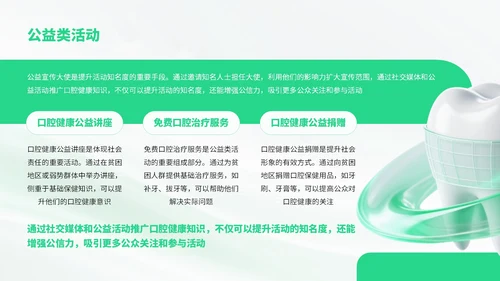 绿色简约风爱牙日知识宣传科普PPT