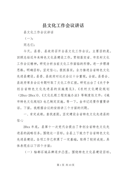 县文化工作会议讲话.docx