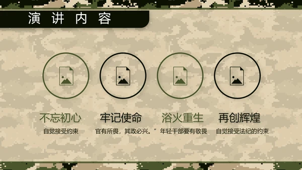 迷彩风部队军事工作总结汇报动态PPT