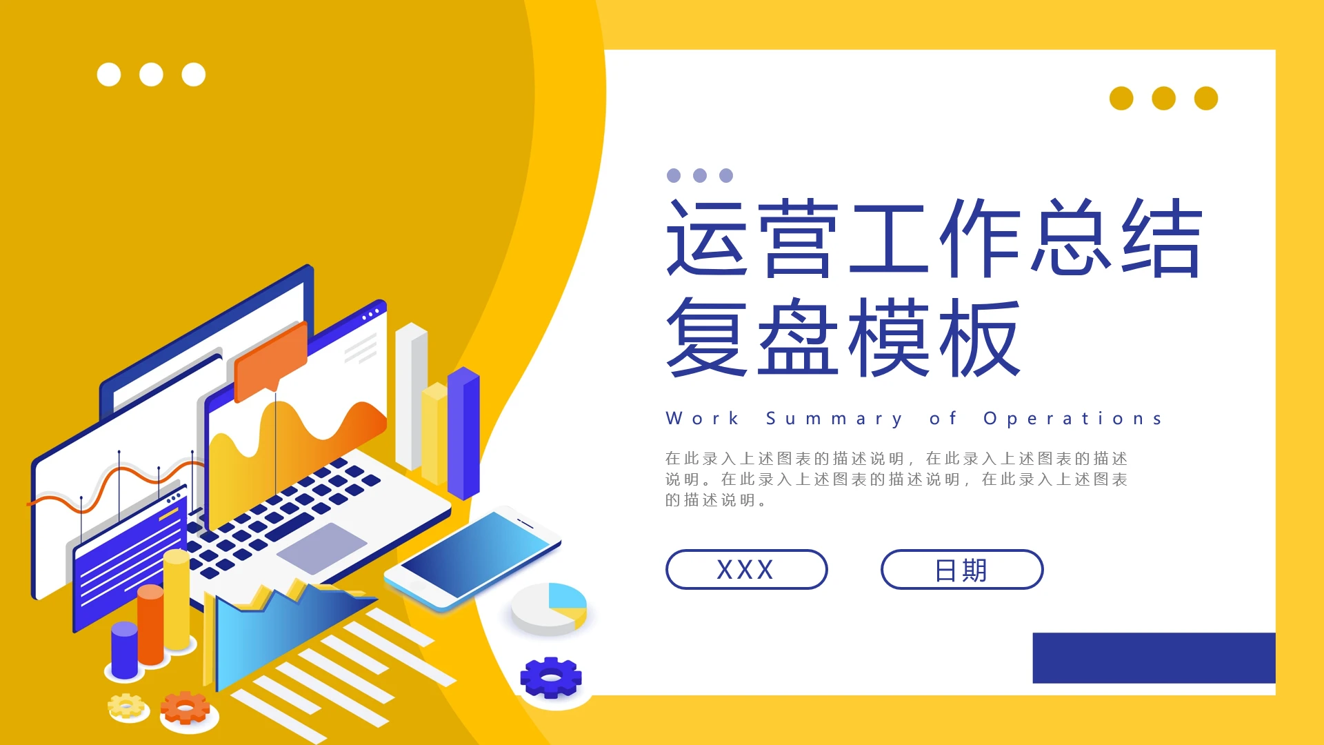 运营工作总结复盘运营部门年度工作汇报PPT模版