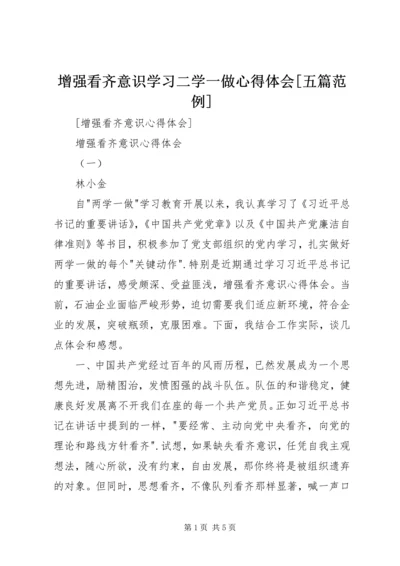 增强看齐意识学习二学一做心得体会[五篇范例] (2).docx