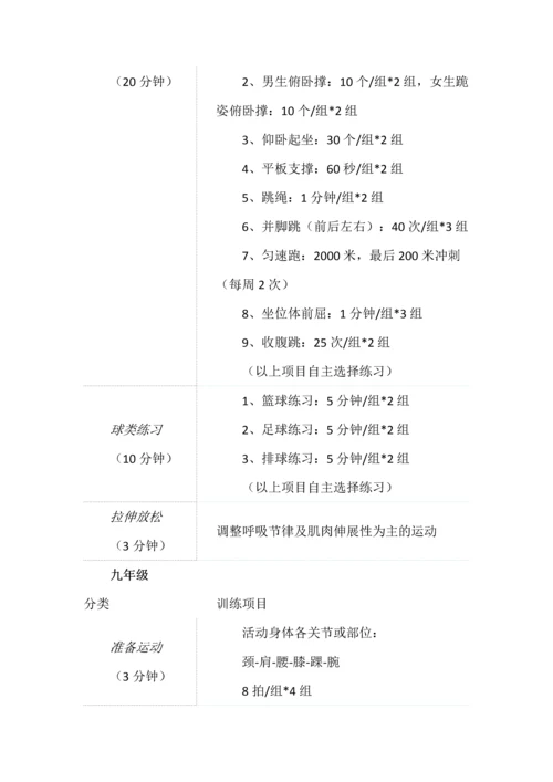 中小学各年级寒假体育锻炼计划荟萃.docx