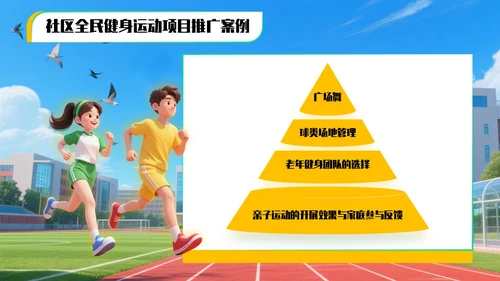 黄绿色3D风全民健身运动项目推广与教学指南PPT模板