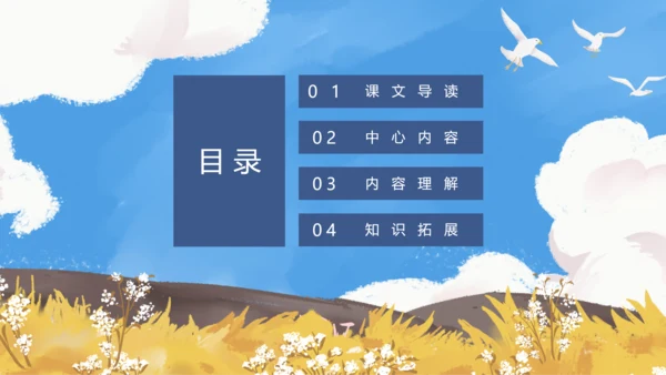 初中教师海天海燕教育教学课件PPT模板