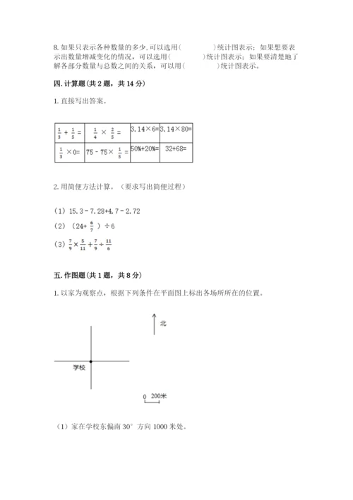 六年级上册数学期末测试卷及参考答案【突破训练】.docx