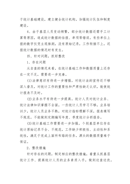 民政统计数据核查自查报告.docx