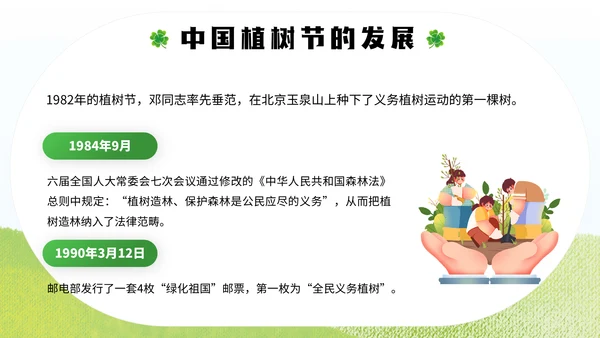 中国植树节通用PPT模板