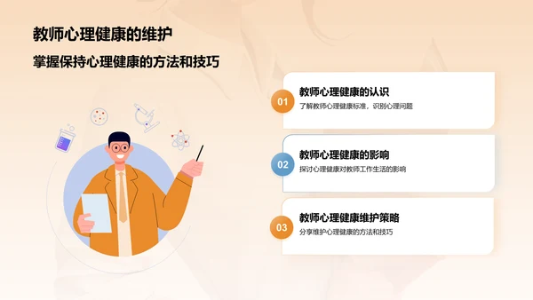 橙色3D风师德培训讲座PPT模板