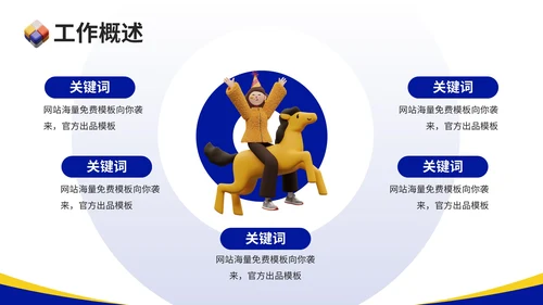 紫色3D插画风汇报通用PPT模板