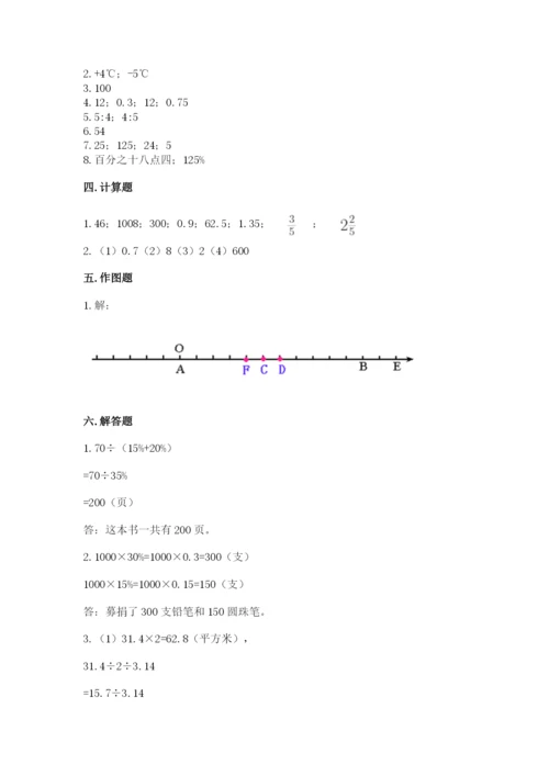 北师大版小学数学六年级下册期末检测试题附答案（培优）.docx