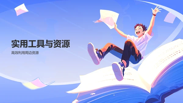 蓝色插画风高考志愿填报指导PPT模板