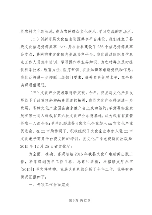 乡镇文广新局年度工作总结.docx