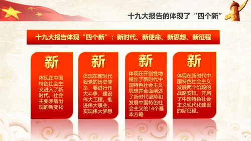 学习贯彻落实十九大报告精神PPT模板课件