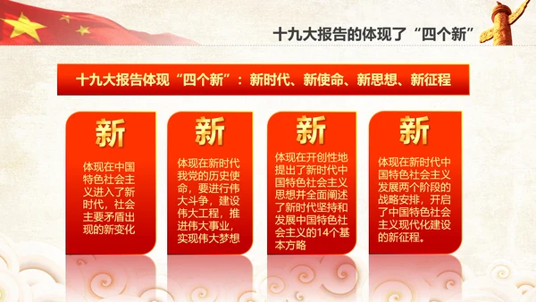 学习贯彻落实十九大报告精神PPT模板课件