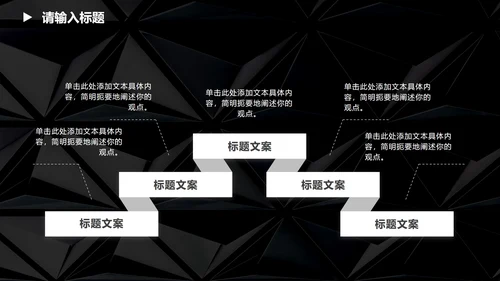 黑白几何高级感商务总结PPT模板