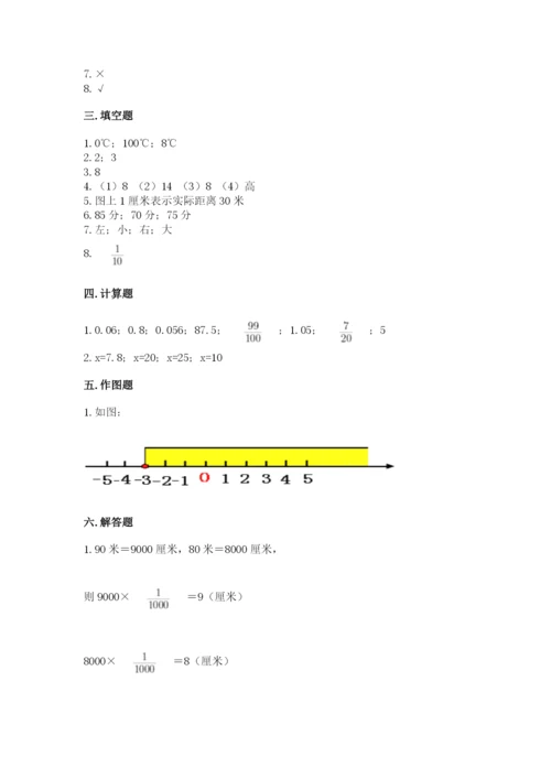 北师大版小学数学六年级下册期末检测试题（精品）.docx