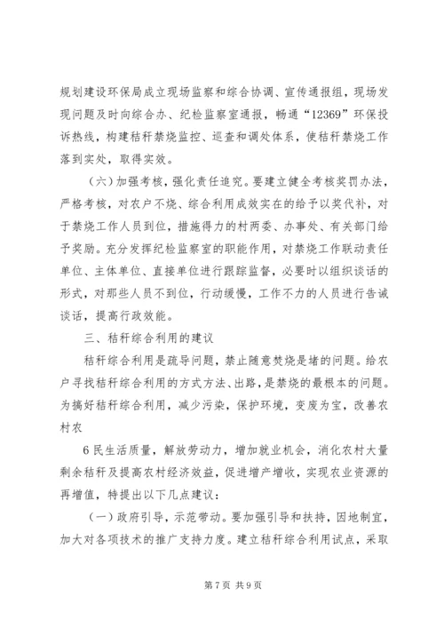 市人大汇报(秸秆禁烧).docx