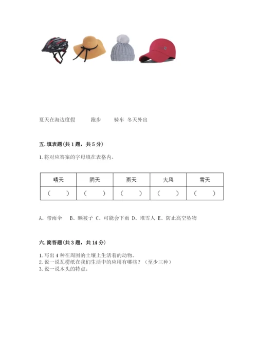 教科版科学二年级上册《期末测试卷》含答案（实用）.docx