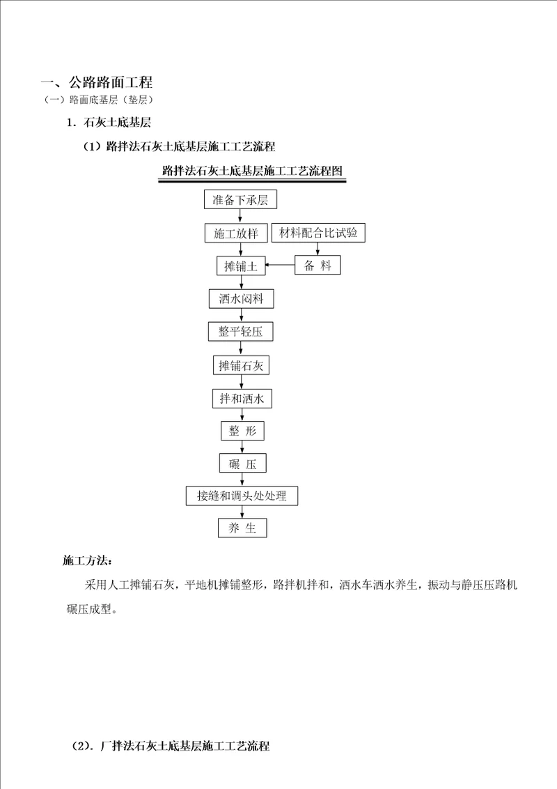 公路施工工艺流程框图  document ument  154页