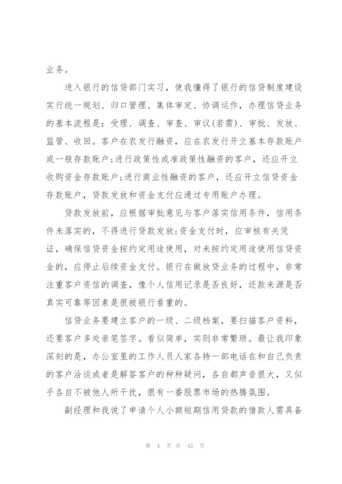 银行实习工作经验总结10篇.docx