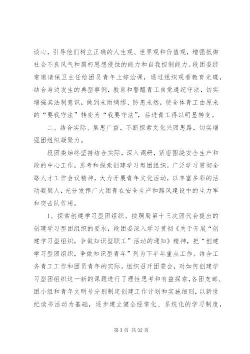 团委年度工作总结模板4篇.docx