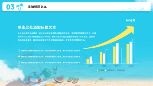夏天的味道,度假工作总结报告通用PPT模板