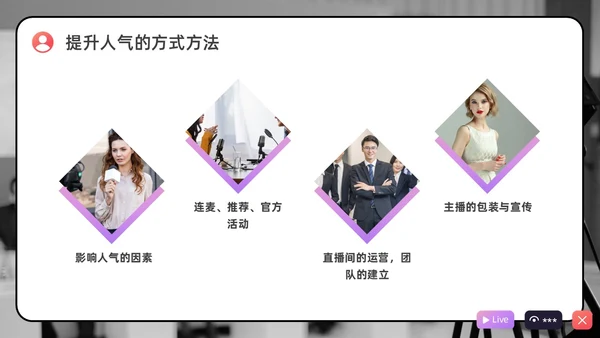 紫色水彩简约商务直播培训PPT课件